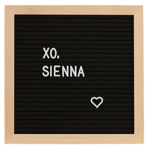 xo, Sienna Keep Growing Black Felt Letter Board - Picture 1 of 13